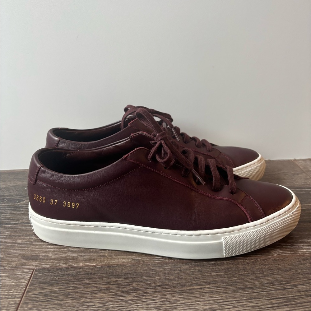 Common Projects Burgundy Sneakers